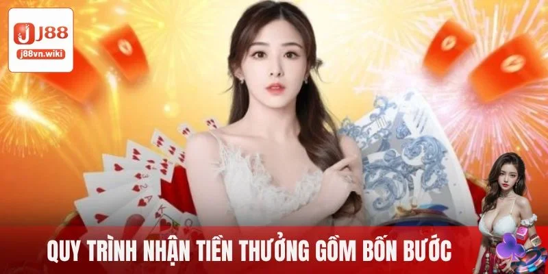 Quy trình nhận tiền thưởng gồm bốn bước